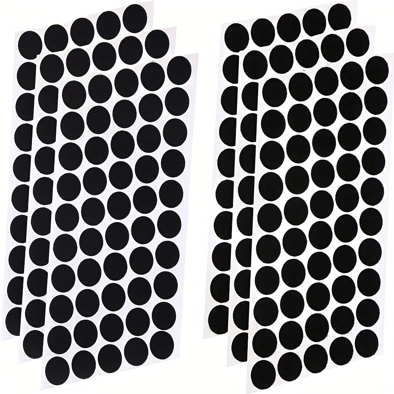 Hook Loop Dots White/black Sticky Back Coins Strong Self Adhesive Dot Tapes  Fastener Nylon Round Stickers Strips for Crafts Office Classroom 