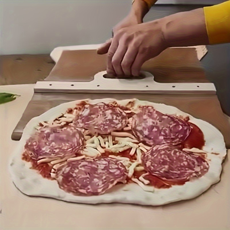 Ashopfun Pelle à pizza coulissante – Pala Pizza Scorrevole, pelle à pizza  antiadhésive qui transfère parfaitement la pizza, pelle à pizza avec  poignée, spatule à pizza pour fours intérieurs et : 