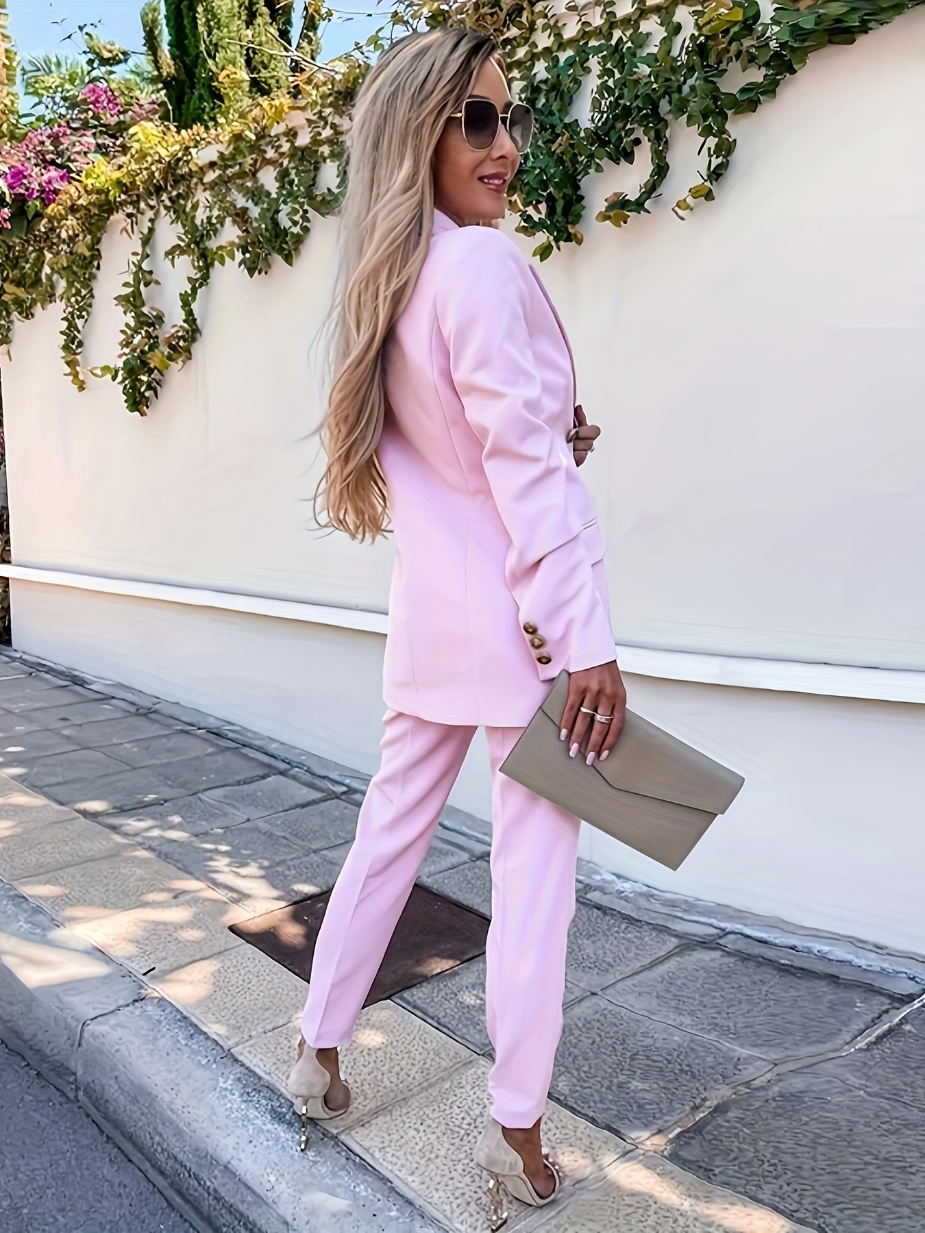 Hot Pink Pantsuit for Tall Women, Business Women Suit With Vest, Pink Formal  3-piece Suit Womens, Womens Office Wear Blazer Trouser Suit 