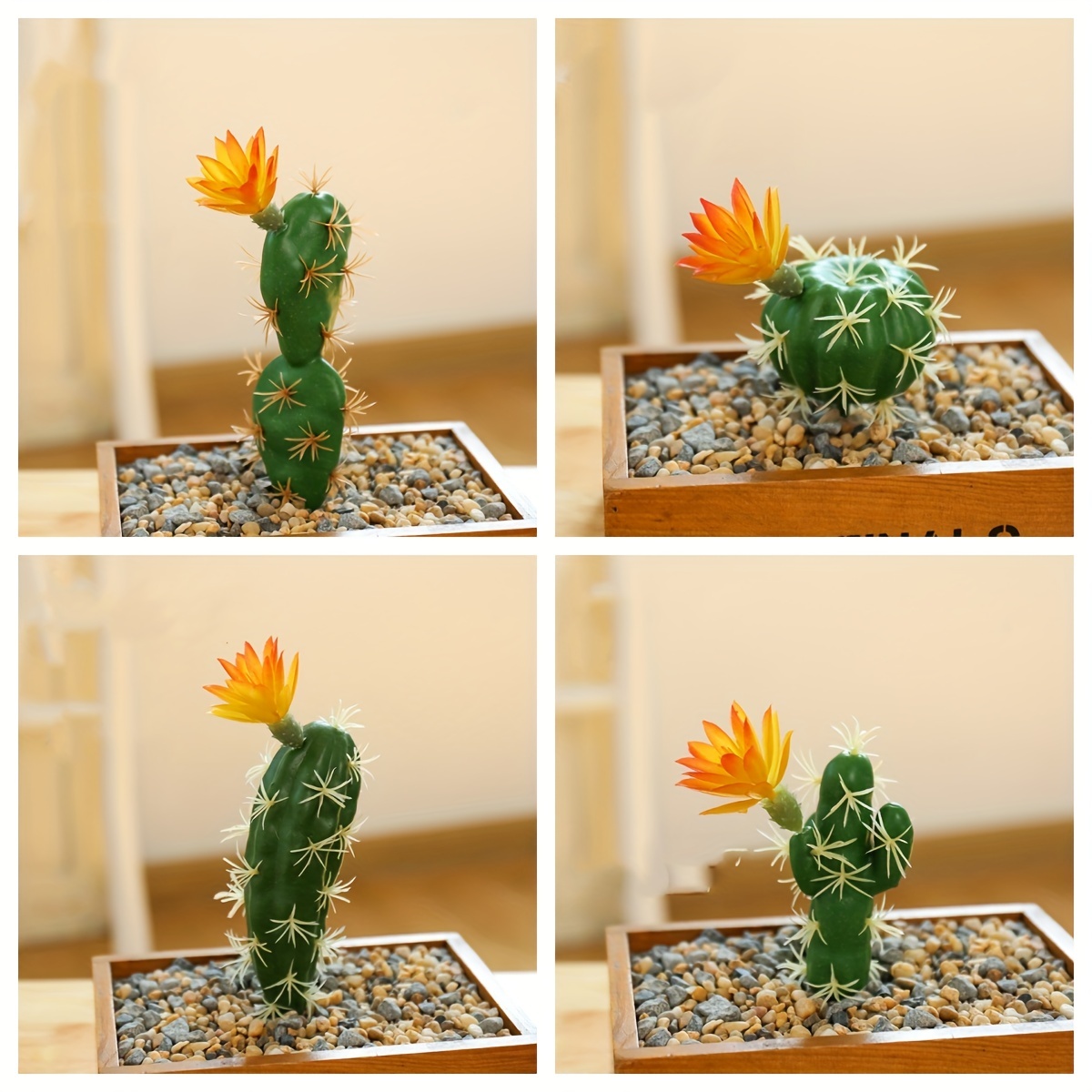 Mini Cactus Figurines Ornaments Cactus Bonsai Decor - Temu