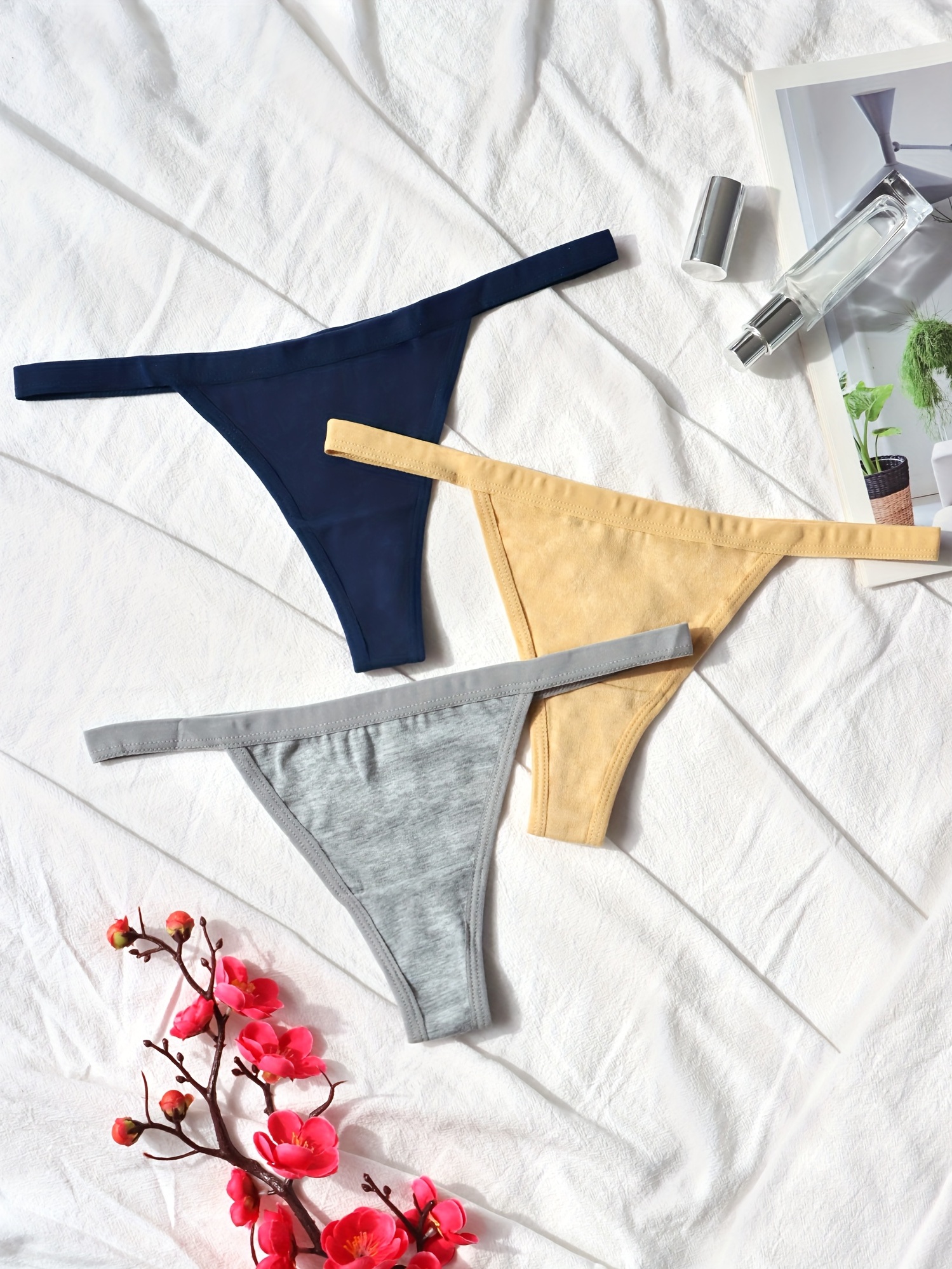 Simple Briefs Panties Soft Comfy Stretchy Panties Women's - Temu