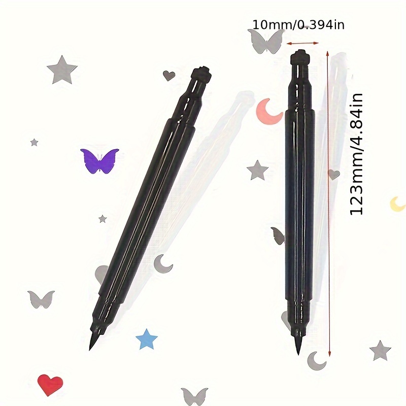 Double Head Liquid Eyeliner Pen + Eyeliner Stamp Moon Star - Temu