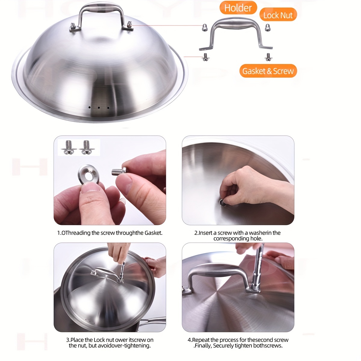 14 Stainless Steel Dome Lid