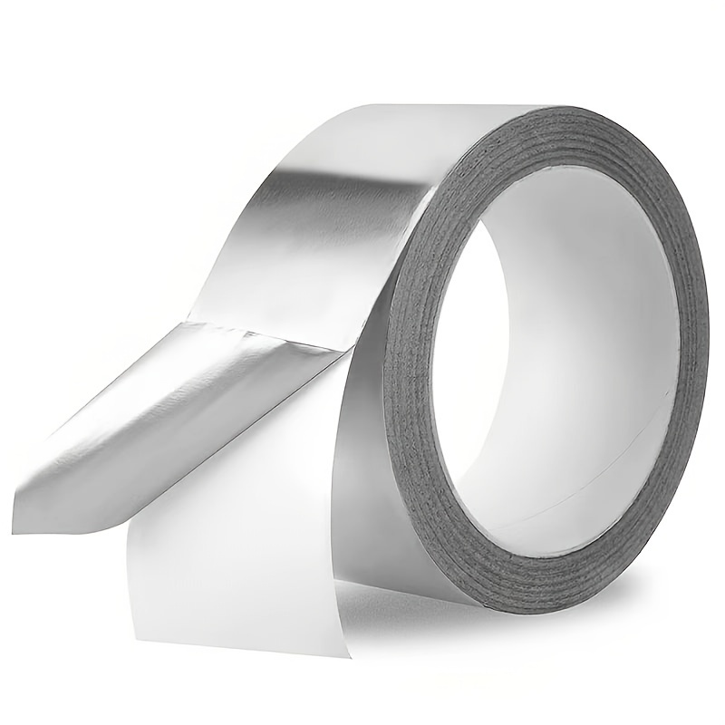 Cinta de aluminio de alta calidad, cinta adhesiva plateada para conductos,  cinta aislante de tuberías, cinta de conductos de escape de fibra de vidrio