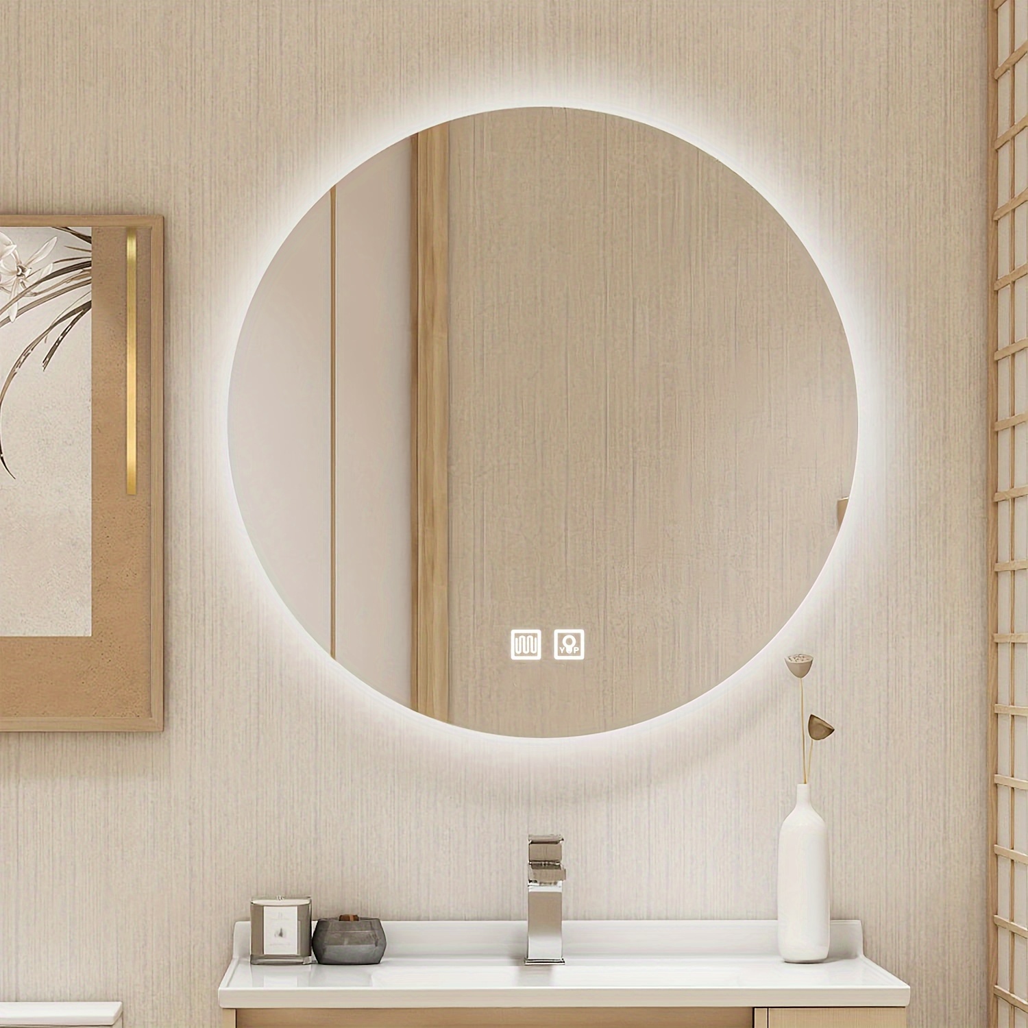  Espejo de pared de metal antiguo redondo retro de hierro para  grifo de baño diseño industrial para colgar espejos para  entradas/lavabos/salones : Hogar y Cocina
