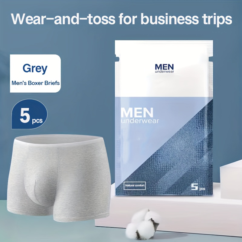 Disposable underwear for men. Hospital pants and Travel briefs 5pcs
