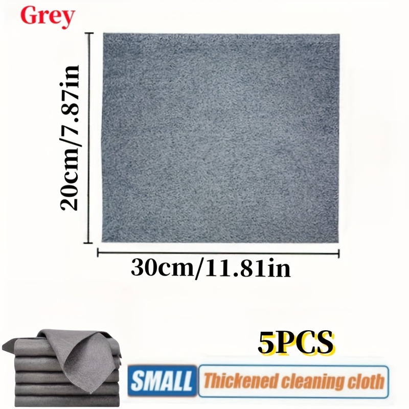 5pcs Magic Cleaning Cloth For Glass & Mirror, No Traces, No Watermark,  20cm/25cm