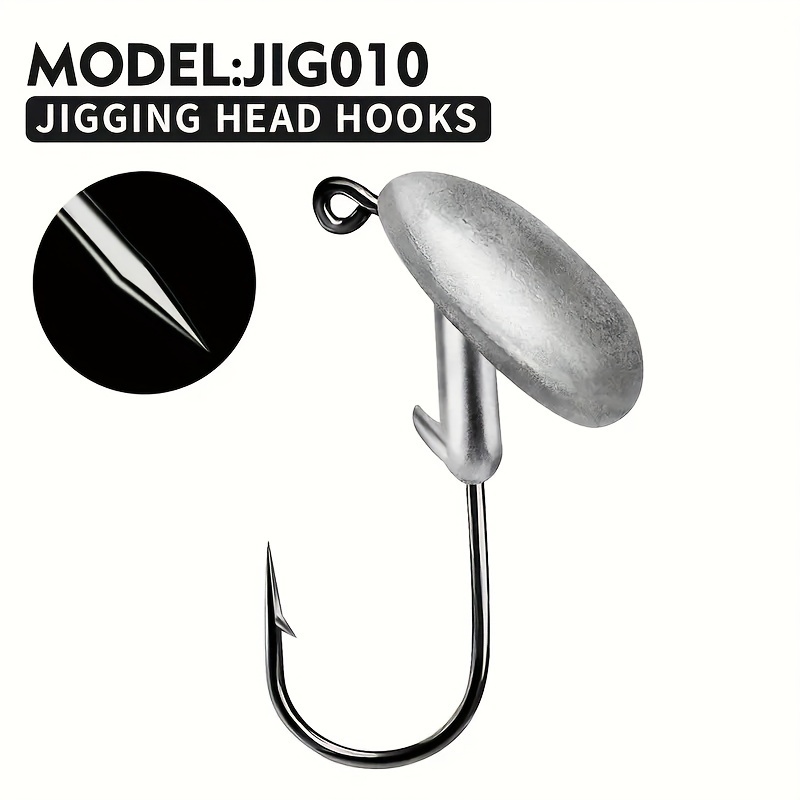 5pcs Tumbler Jig Head Fishing Hooks - Sharp Hooks for Soft Bait Fishing -  3.5g, 5g, 7g, 10g, 14g