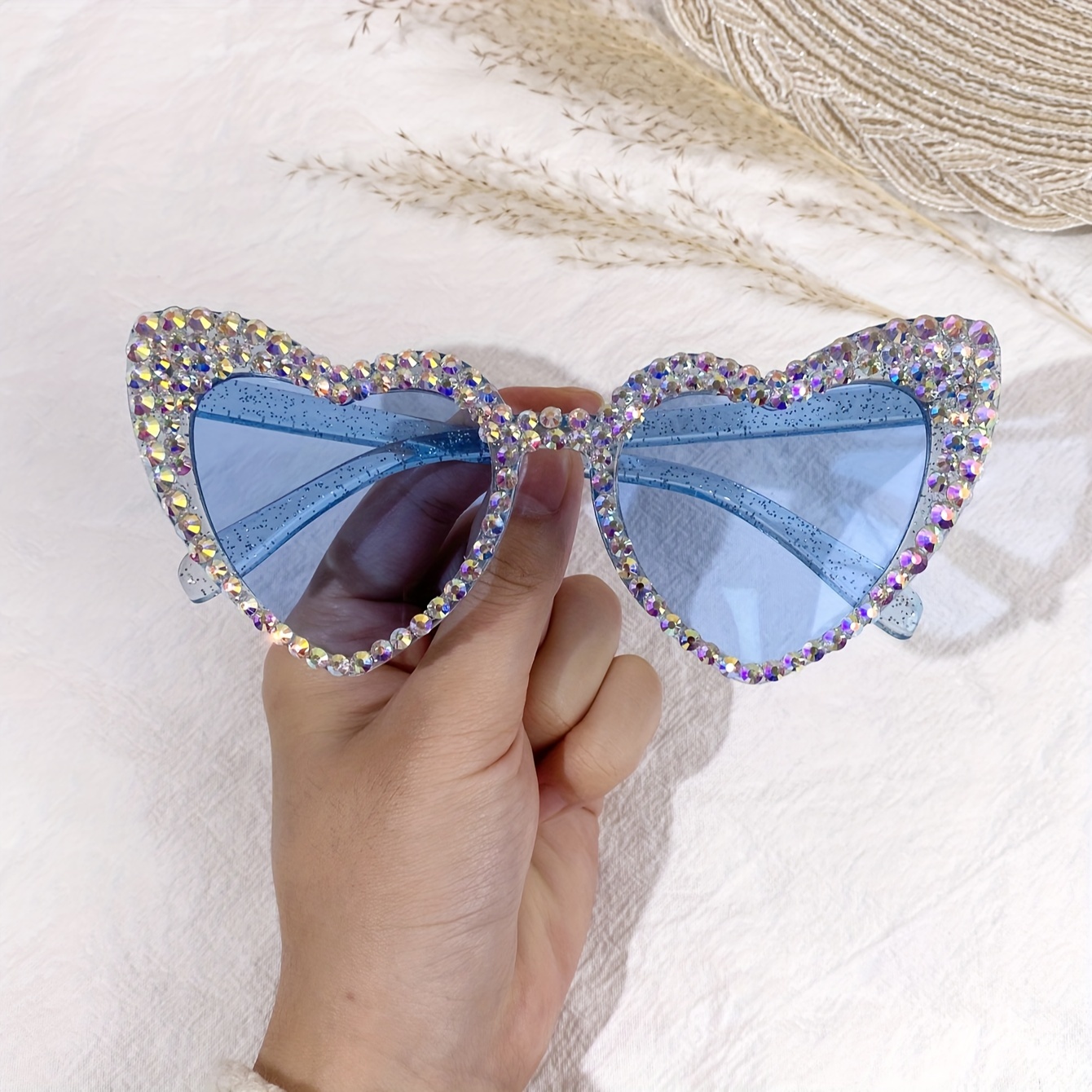 Gafas Sol Lujo Diamantes Imitación Mujer Lentes Decorativas - Temu