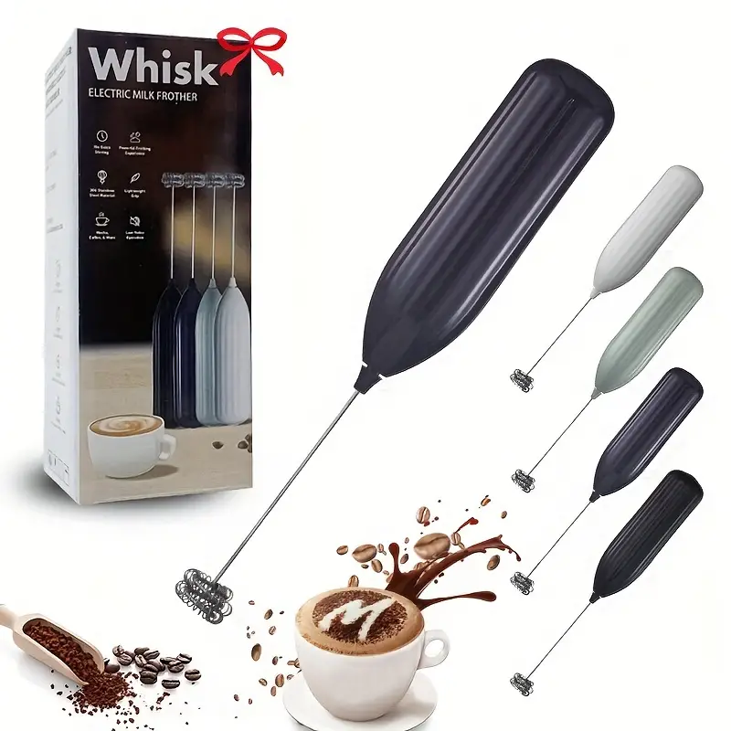 1pc electric milk frother mini milk foamer handheld electric whisk battery operated not included drink mixer hand mixer for coffee electric wireless blender for lattes cappuccino frappe chocolate portable foam maker for christmas gifts details 23