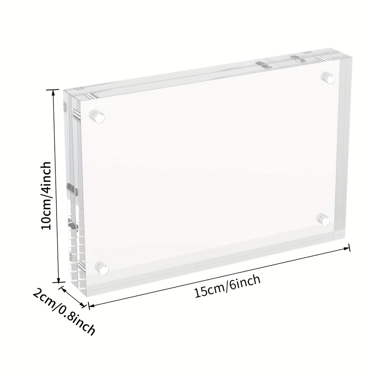 Acrylic Picture Frame 6x8 Tabletop Photo Frame Magnetic Double Sided Frame  Free Standing Desktop for Display Photograph 