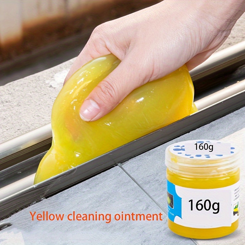 1pc Yellow Cleaning Slime For Keyboard, Car Vents Decoration