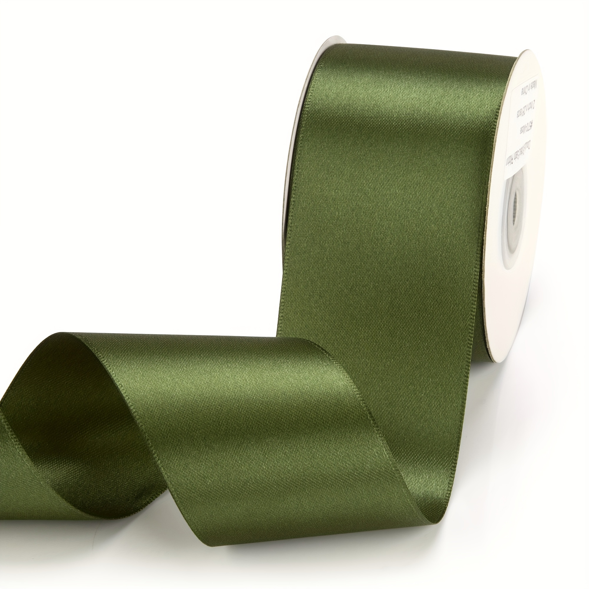 1/2 Dark Olive Green Silk Ribbon