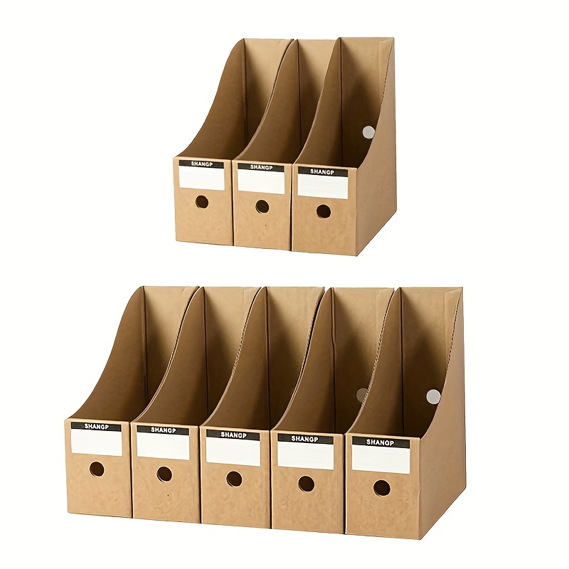 Thenshop 12 Pieces Cardboard Magazine File Holder 12 x 12 Paper Storage  Organ