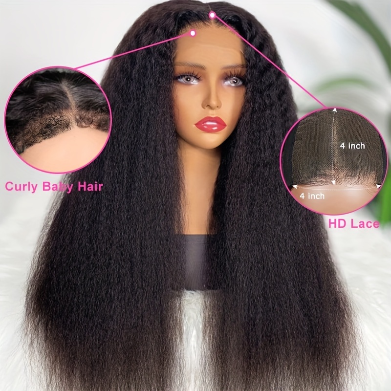 Kinky Curly Wig Transparent Lace Front Human Hair Wigs
