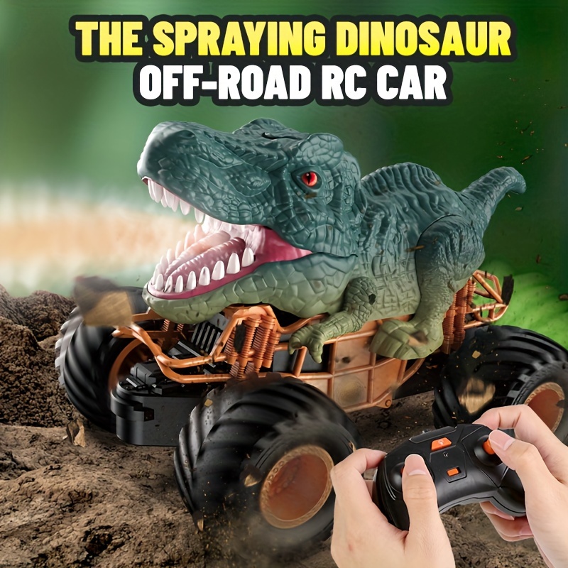 Dinosaure Jouet Rc Monster Truck Jouet 2.4 Ghz Télécommande Cascade Voiture  Spray Rechargeable
