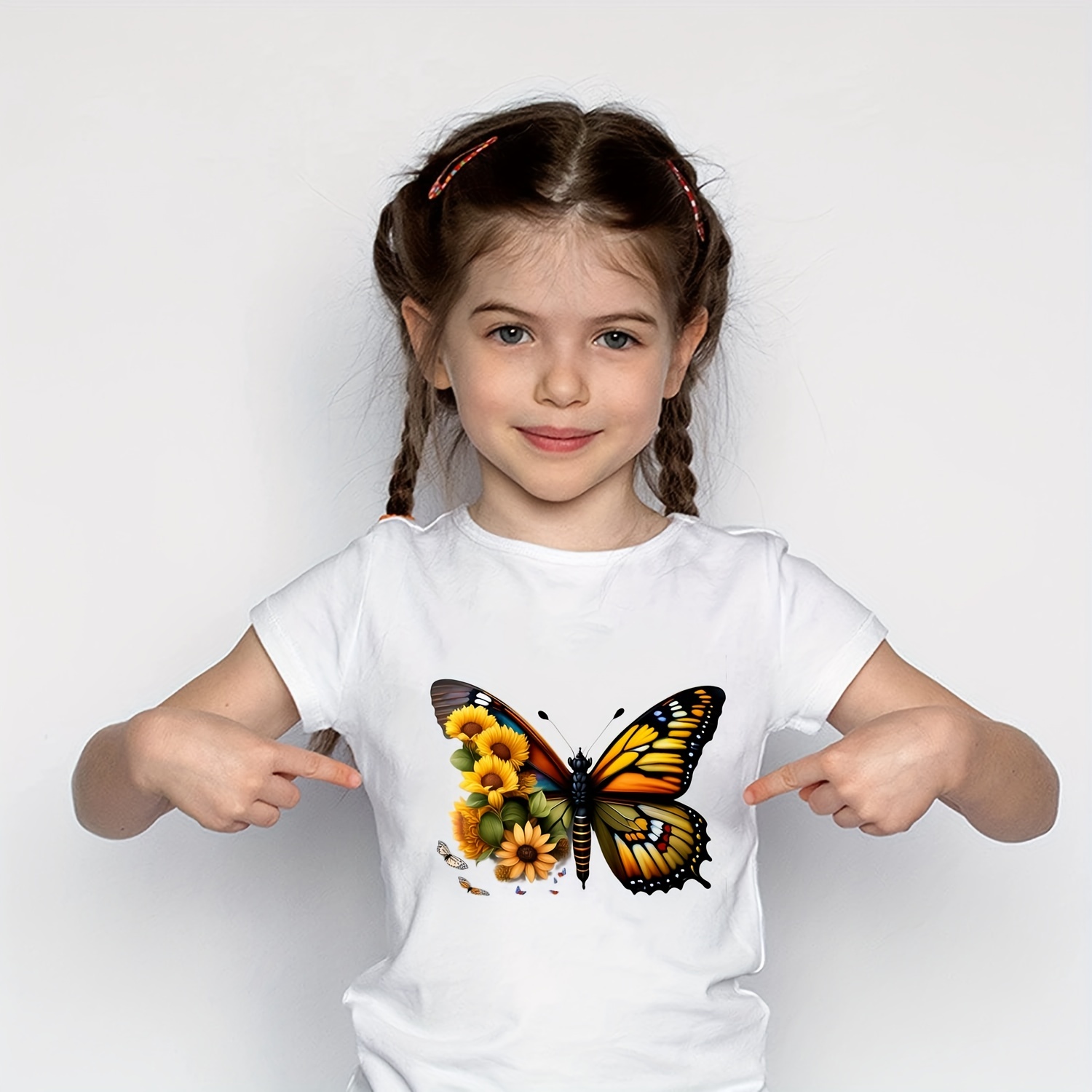 1pc, Butterfly And Flower Iron-On Stickers Colourful Animal Heat Transfer  Design Stickers For Diy T-Shirts Clothing Jackets Jackets Pillowcases Indoor