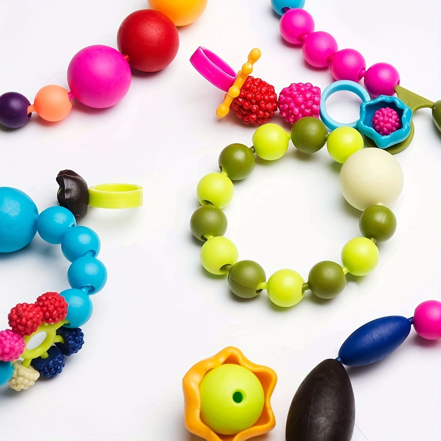 Bead For Jewelry Making Kit Kids Unicorn Diy Bead Bracelets - Temu