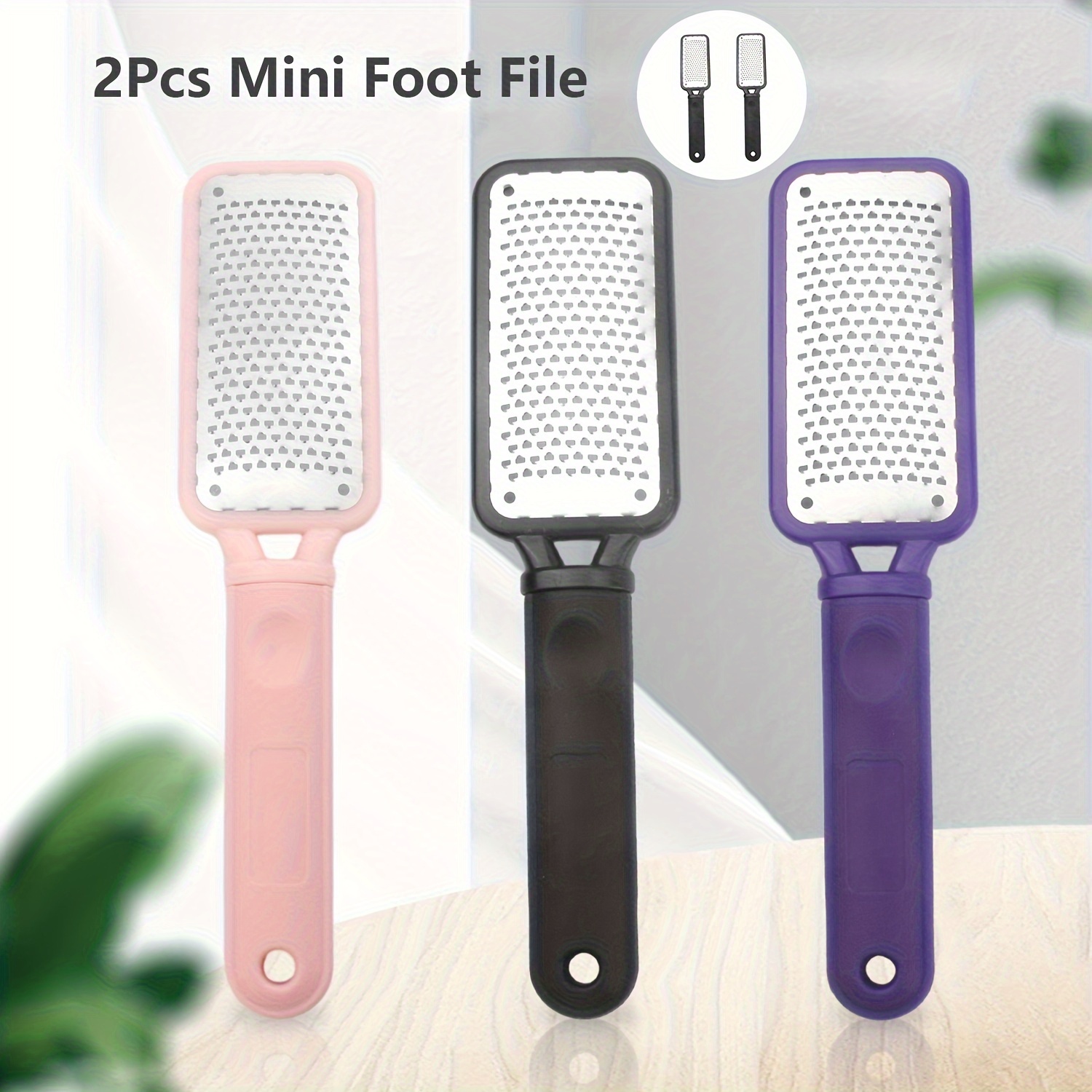 2pc Metal Foot File Scraper Pedicure Callus Remover Scrubber Hard