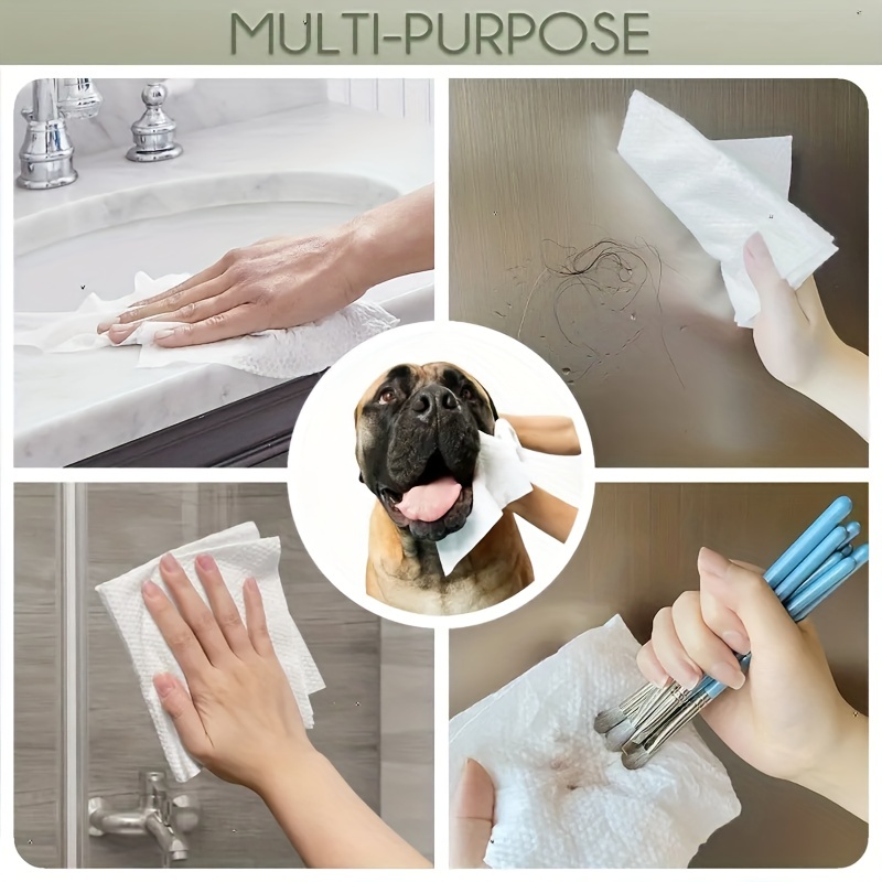60pcs Biodegradable Disposable Face Towel Extra Thick Soft Clean Facial Towels