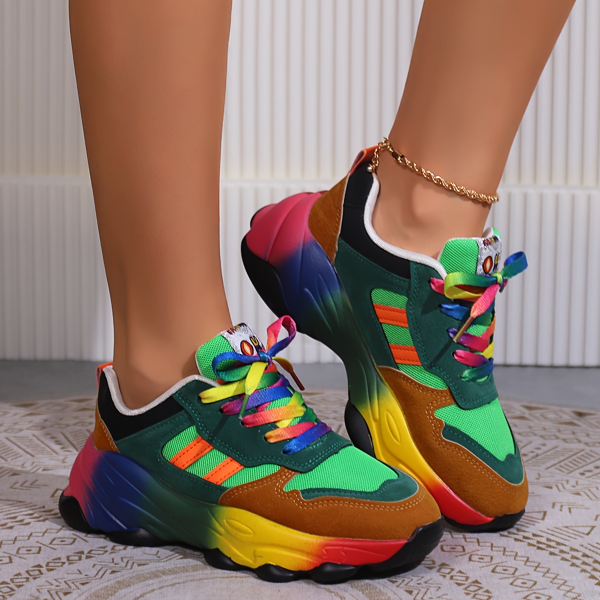 Womens hot sale colourful trainers