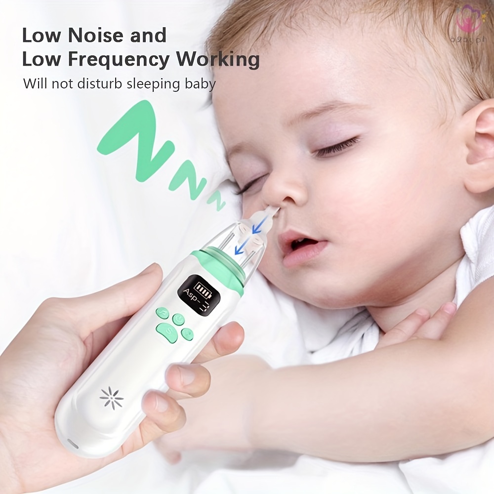 Aspirador nasal eléctrico para recién nacidos, niños pequeños, chupador de  nariz para bebés, chupador de mocos