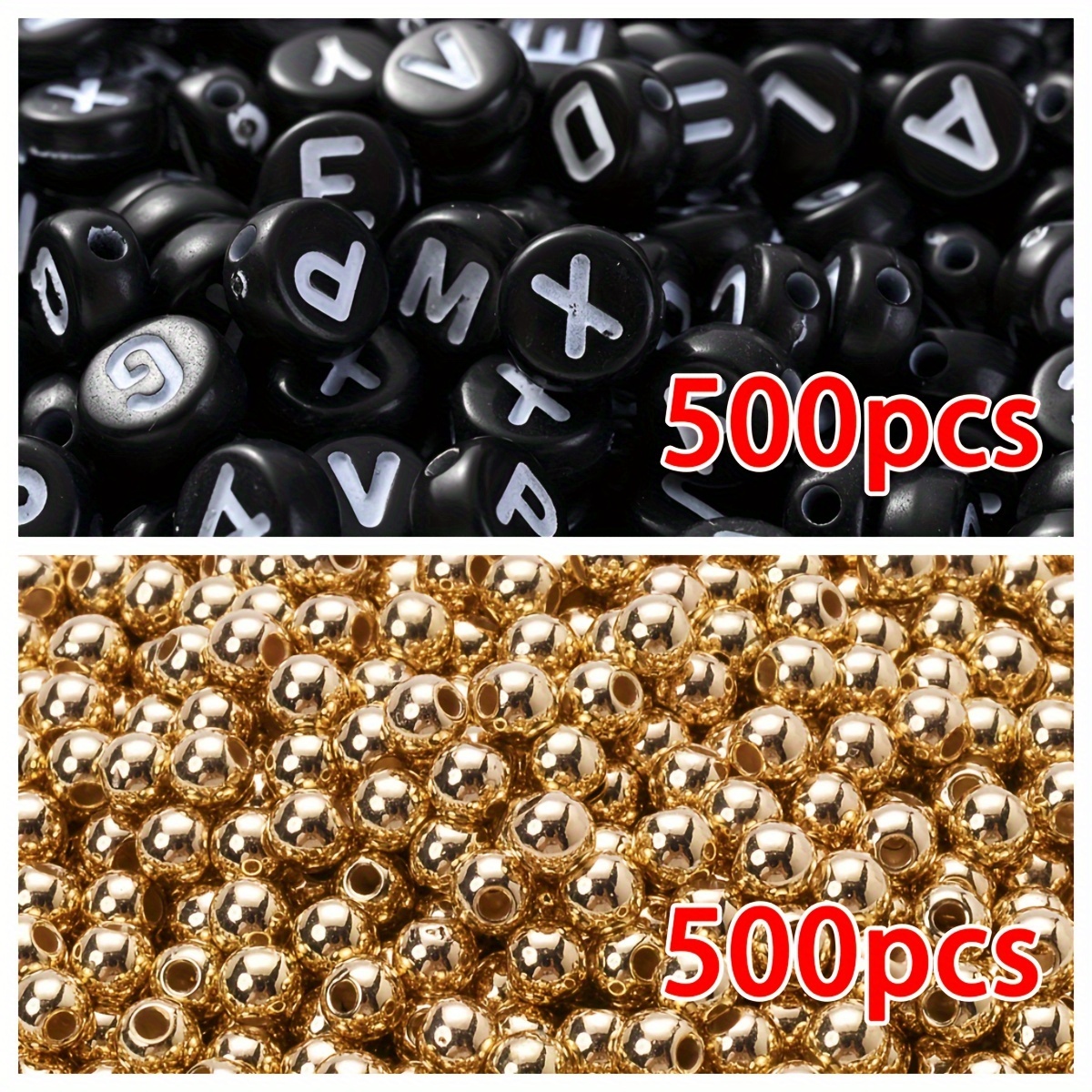 Mix Acrylic Pearl Letter Beads Ccb Loose Spacer Beads For - Temu