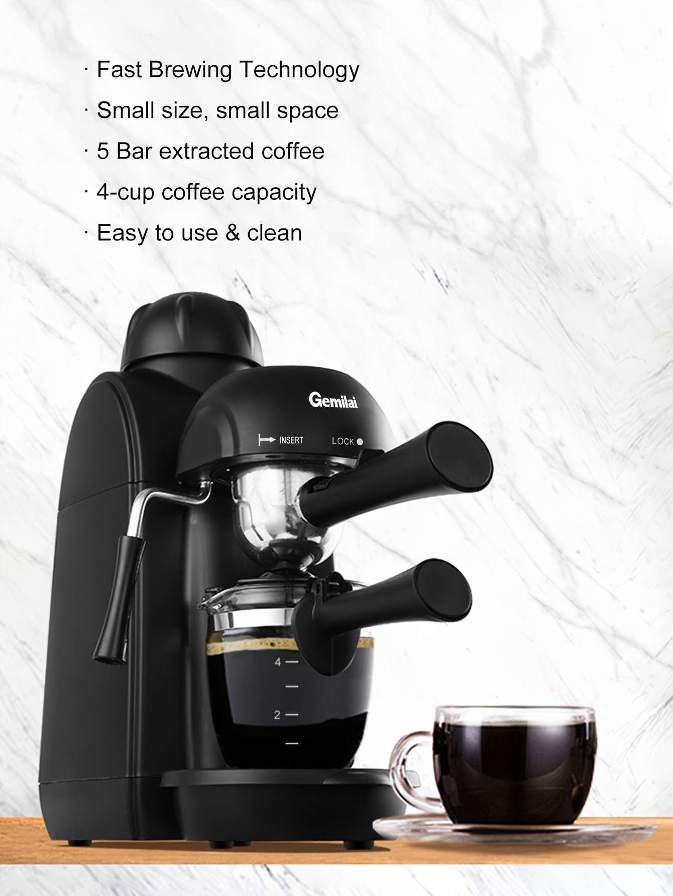Car Portable Coffee Machine for DC 12V Car Electric Heating Extraction Espresso  Coffee Machine Coffee Maker 