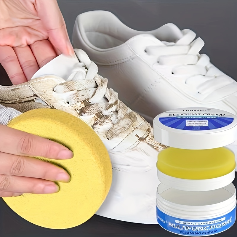  Crema de limpieza de zapatos blanca, 9.17 oz, crema limpiadora  para blanquear y decolorar, para zapatos de cuero casuales (2 piezas) :  Ropa, Zapatos y Joyería