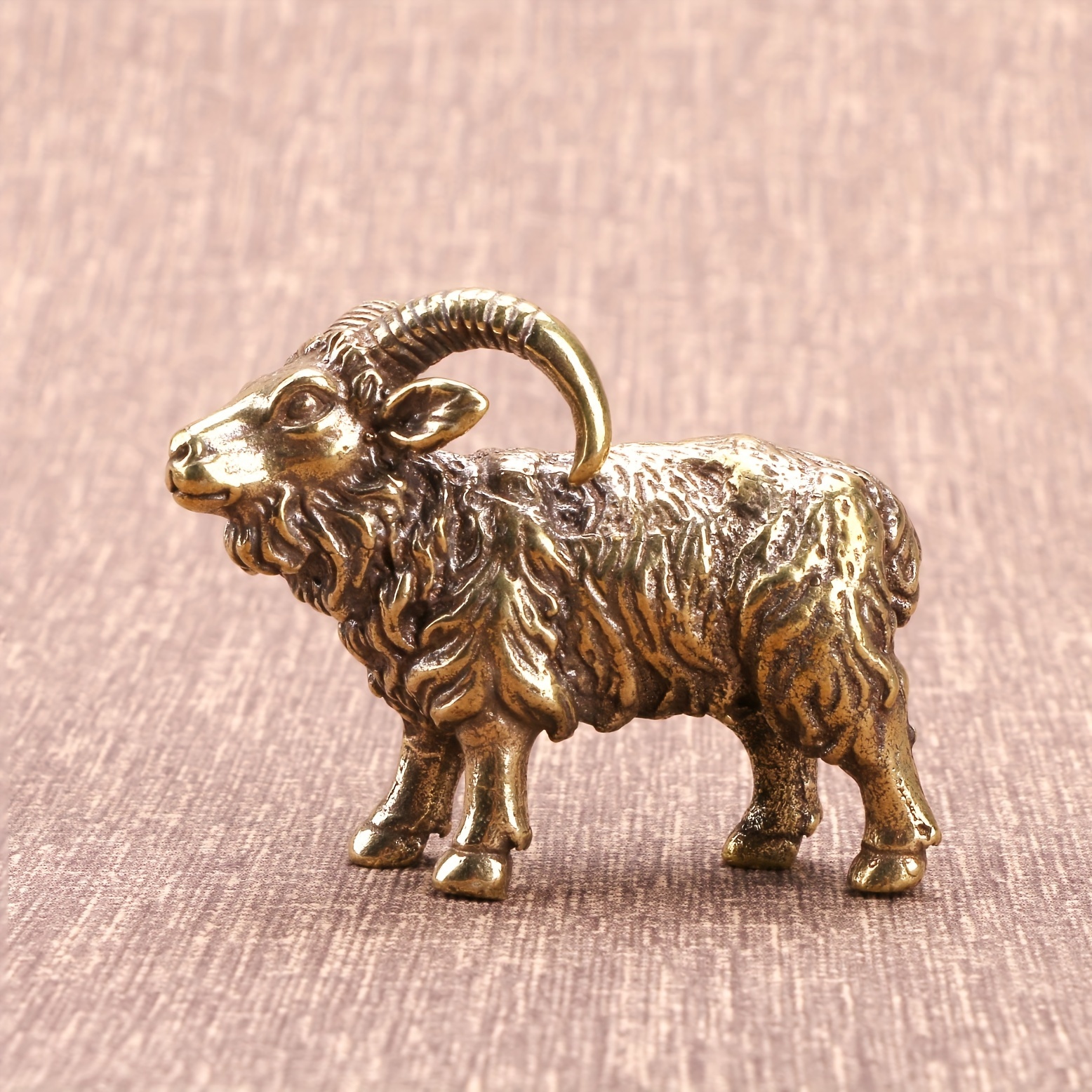 1pc Brass Goat Ornaments Statue Sheep Handmade Copper Animals