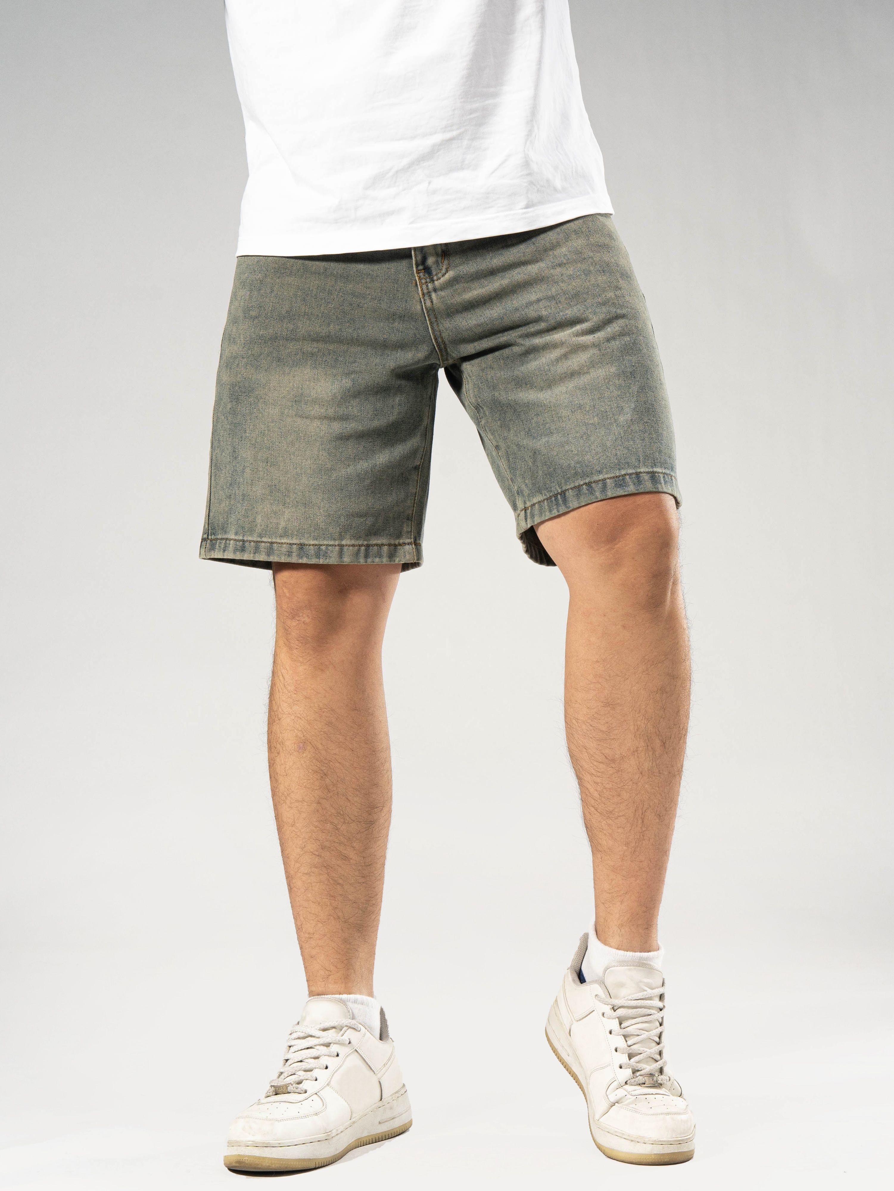 Loose Fit Big Pocket Denim Shorts, Men's Casual Street Style Distressed  Denim Shorts For Summer