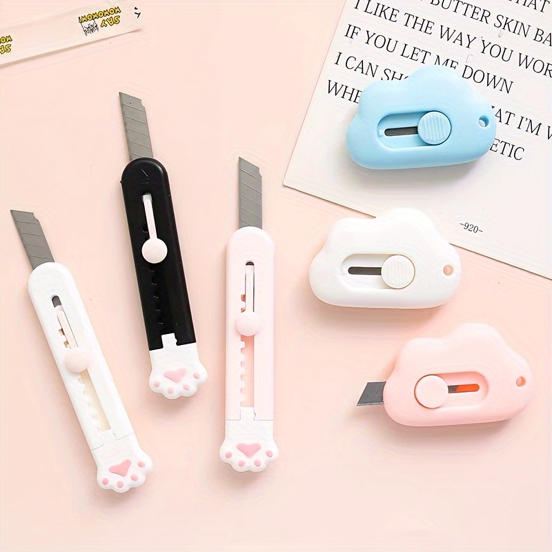 Girl Heart Lovely Cloud Mini Portable Student Box Cutter - Temu