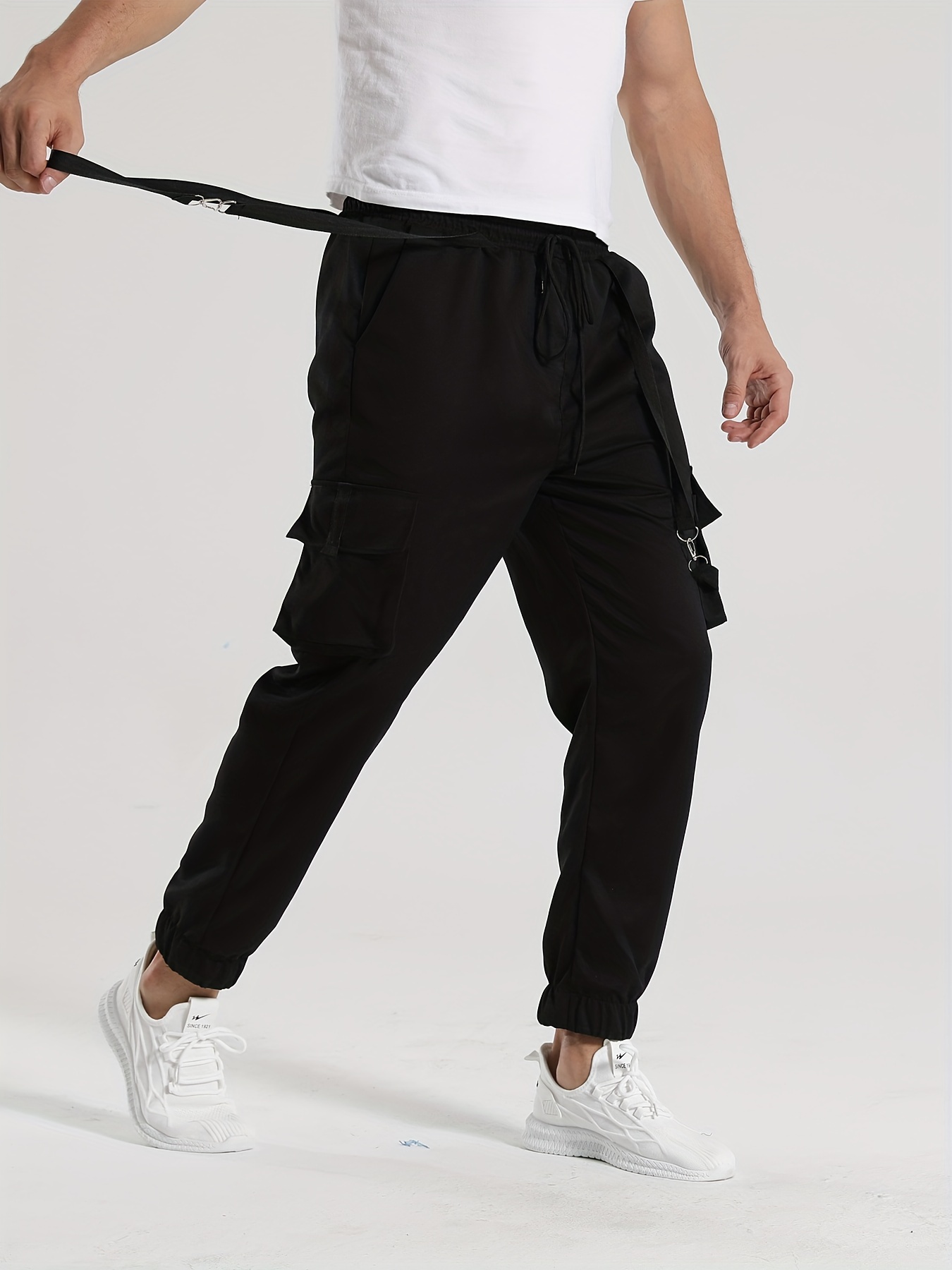 Plus Size Men's Relaxed Fit Cargo Trousers Pockets Oversized - Temu
