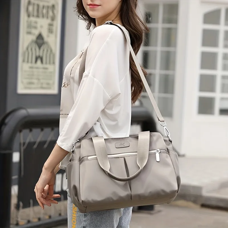 Multi Pockets Crossbody Bag, Large Capacity Tote Bag, Casual Ruched Every  Day Purse For Women - Temu
