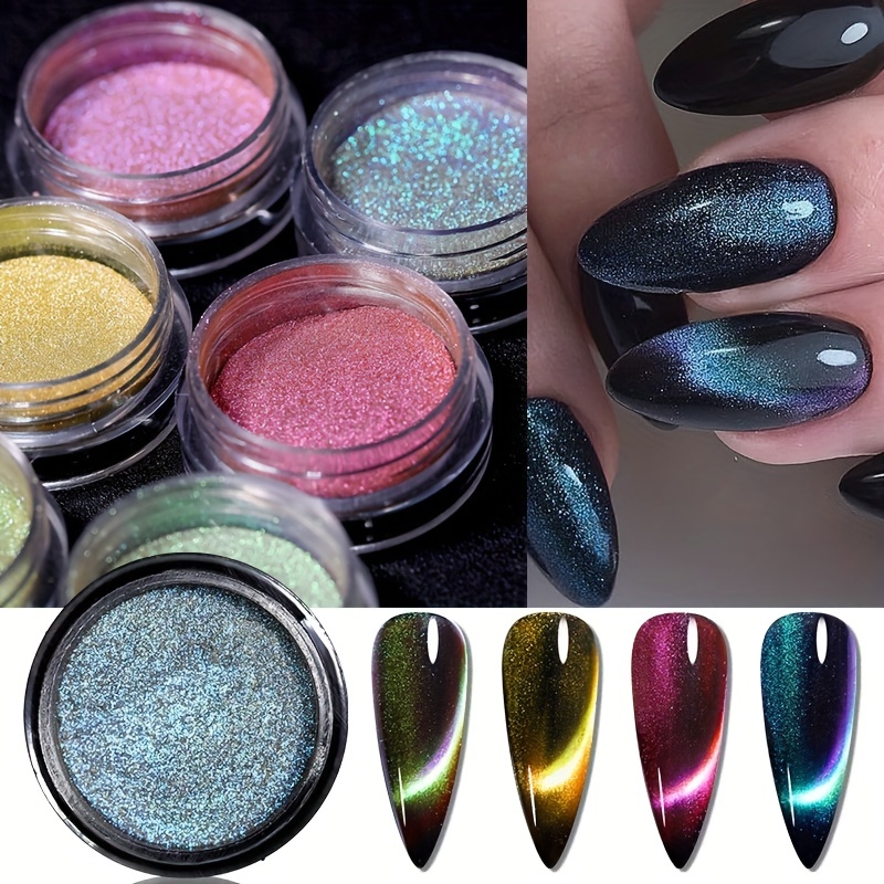 Cat Eye Chrome Nail Powder Chameleon Magnetic Powder 9d Cat - Temu Australia