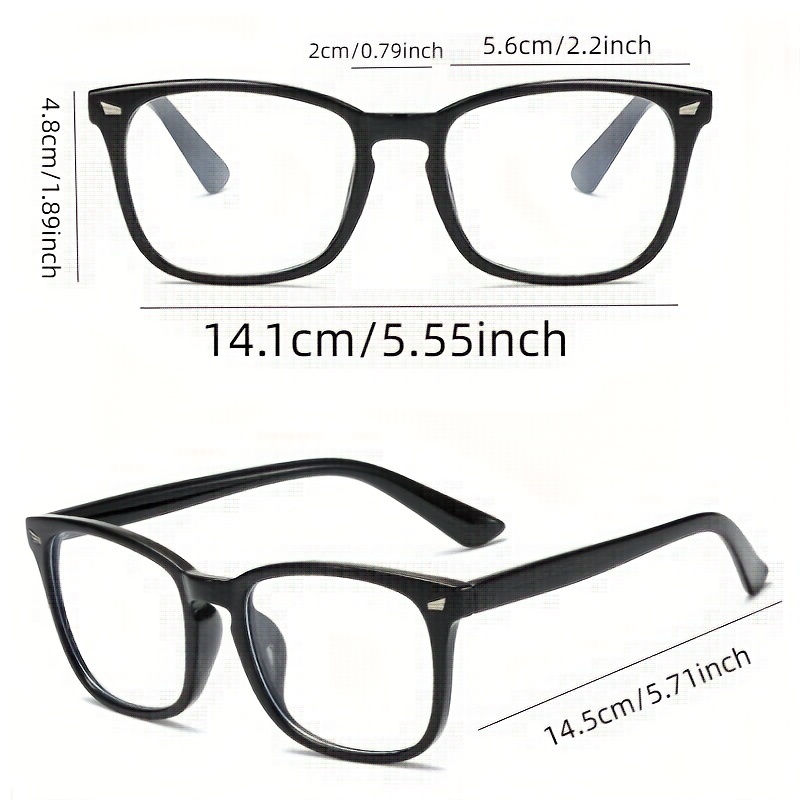 Gafas de moda con lentes transparentes para hombre y mujer, anteojos  decorativos cuadrados bonitos para fotomatón, 2 uds. - Temu