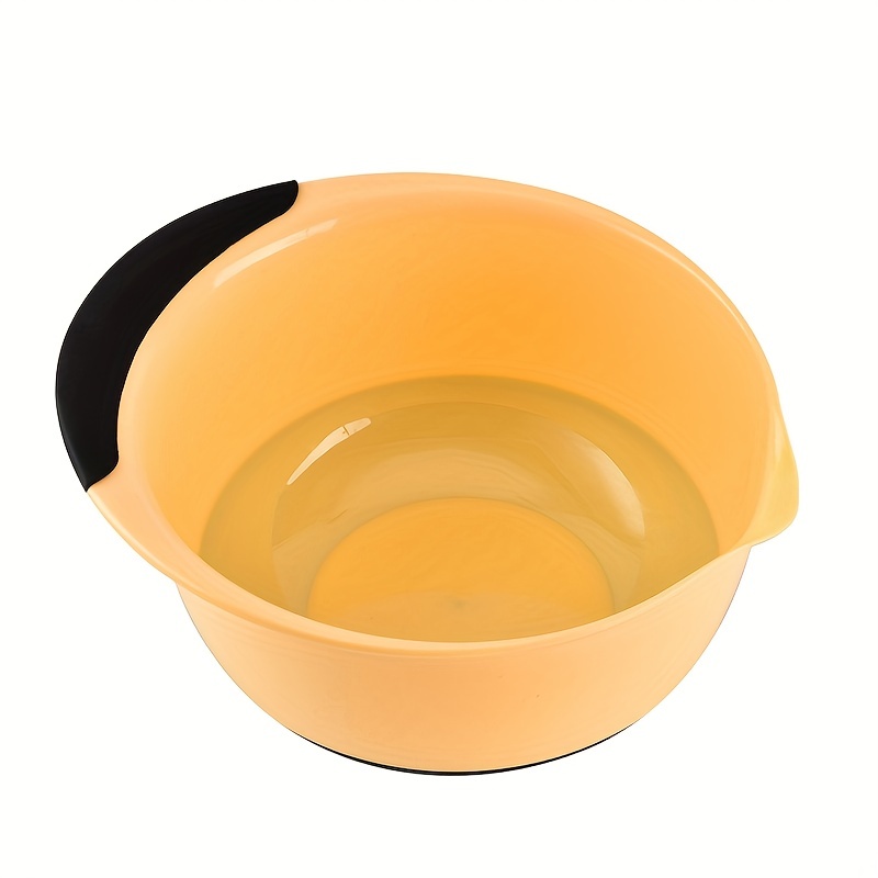 Plastic Mixing Bowl Set, Salad Mixing Bowls With Rubber Grip Handles And  Spouts, Kitchen Gadgets, Kitchen Accessories - Temu