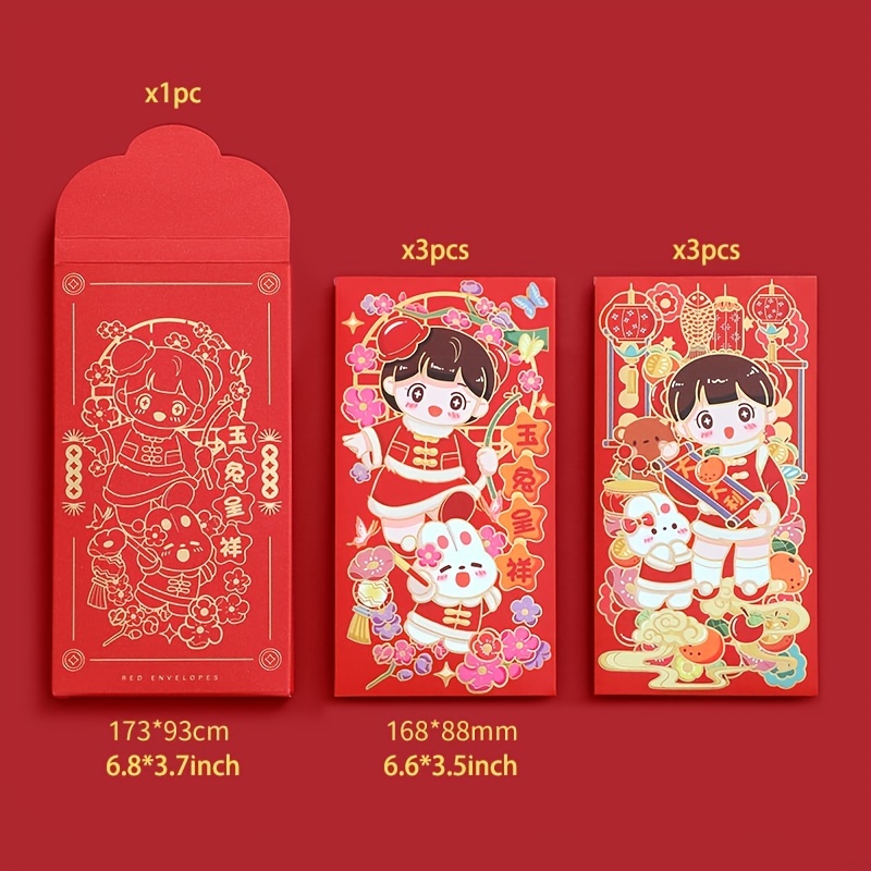36PCS Chinese Red Envelopes 2023 Red  