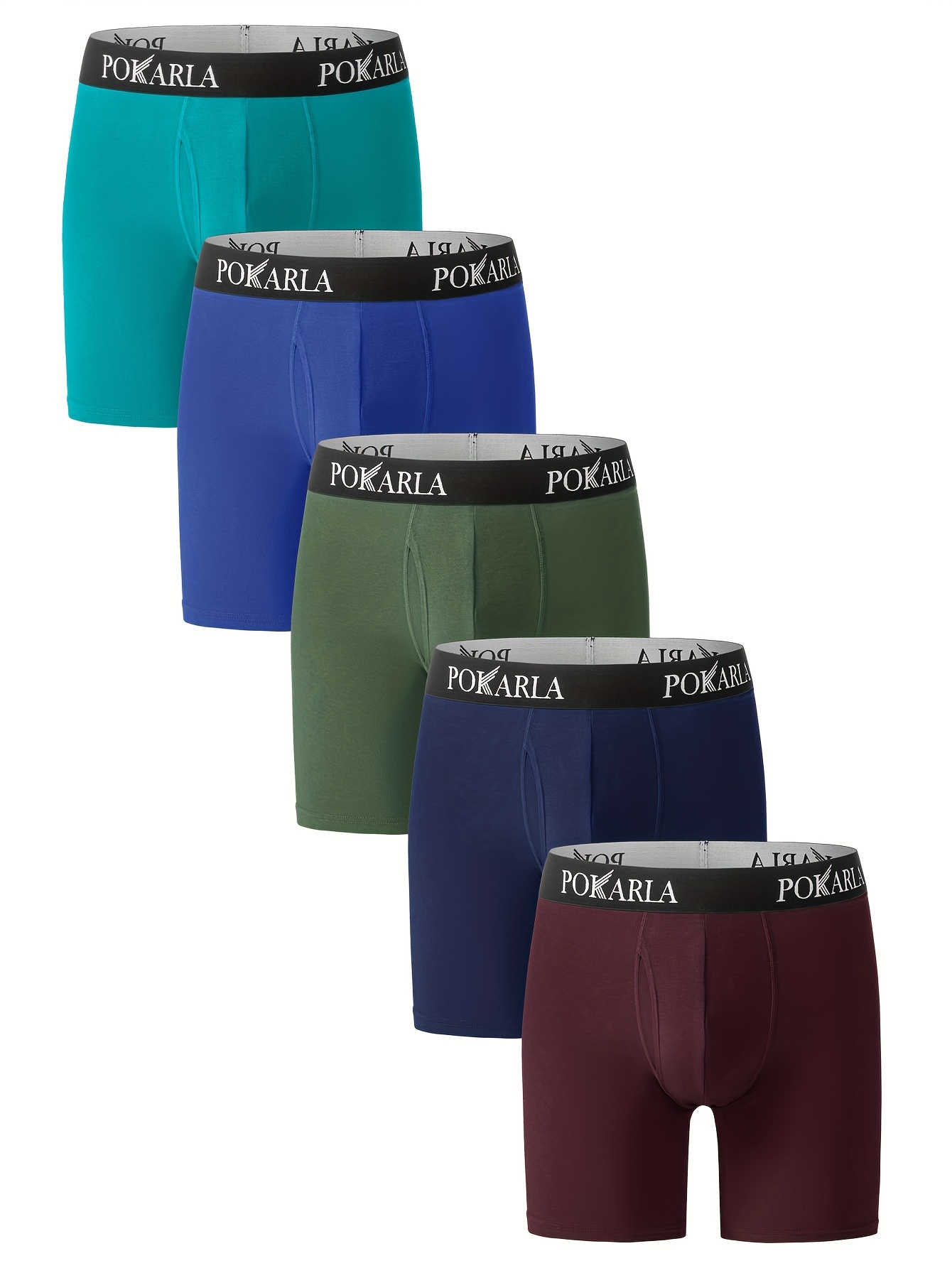 Men's Underwear Fashion Plain Color Boxer Briefs Shorts - Temu Canada