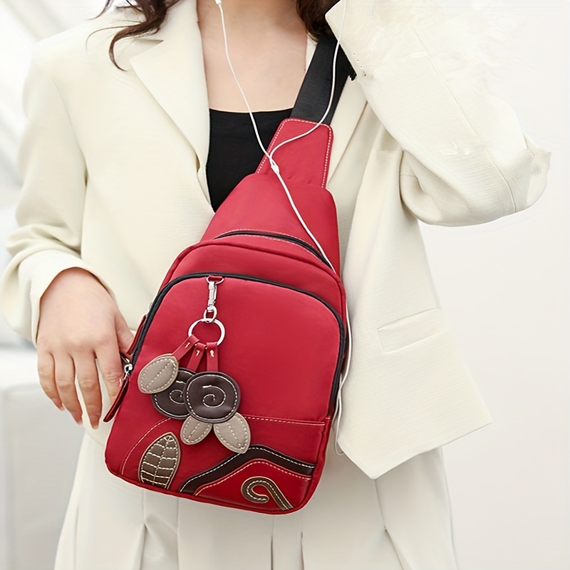 Girls Retro Sling Bag Versatile Vintage Crossbody Bag Multi-Pocket