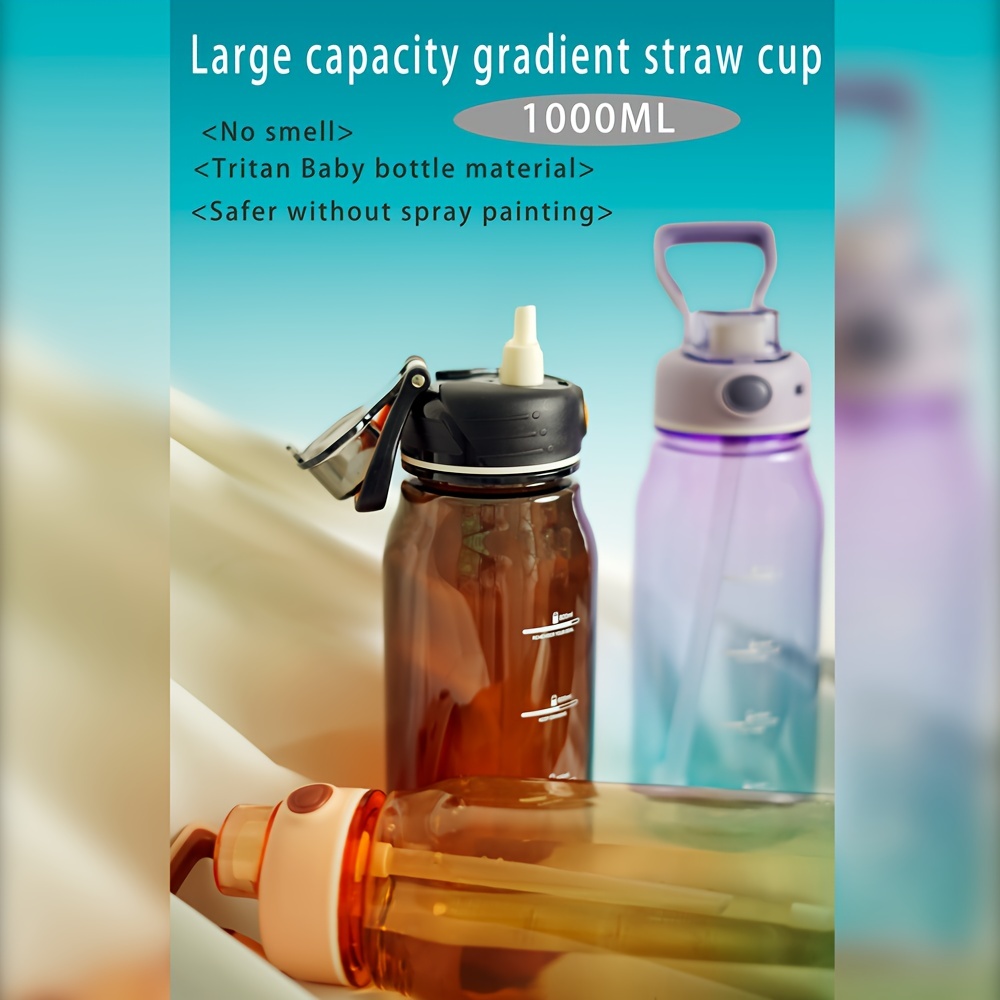 Gradient Color Tritan Water Bottles Leakproof Plastic Big - Temu