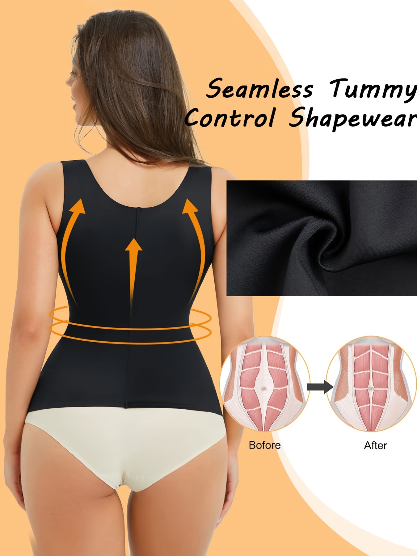 Buy Women's Cami Shaper Seamless Tummy Control Shapewear Tank Tops