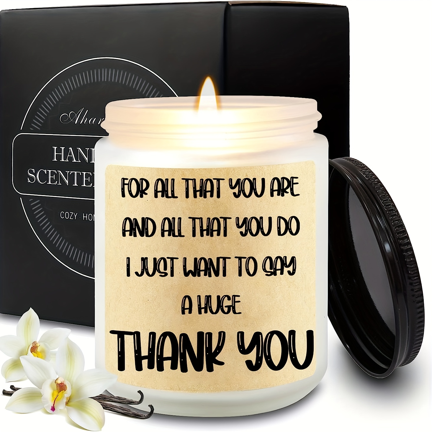  Mtlee 24 Pcs Thank You Gift for Women Scented Candles 3.2 oz  Scented Candle Natural Soy Wax Aromatherapy Candle Inspirational Employee  Appreciation Gift Thank You Candle for Coworker Friend Teacher 