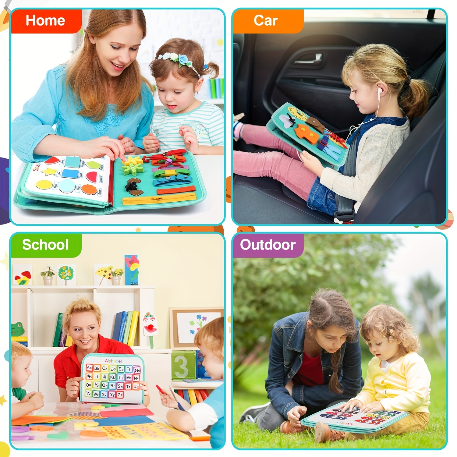 Montessori Juguetes para niños de 2 años – Tablero ocupado preescolar  autista, viajes, juguetes educativos para aprender