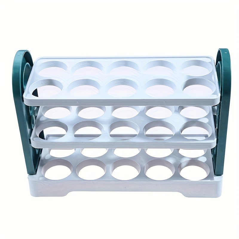 Green Creative Flip Egg Storage Rack, Refrigerator Egg Holder For Freezer, Egg  Storage Container Organizer, Transparent Plastic Storage Container - Temu