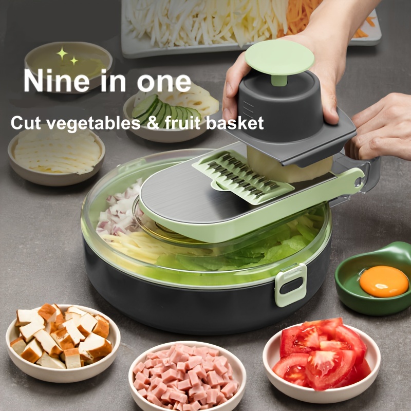 9in1 Vegetable Chopper Multifunctional Fruit Slicer Manual - Temu