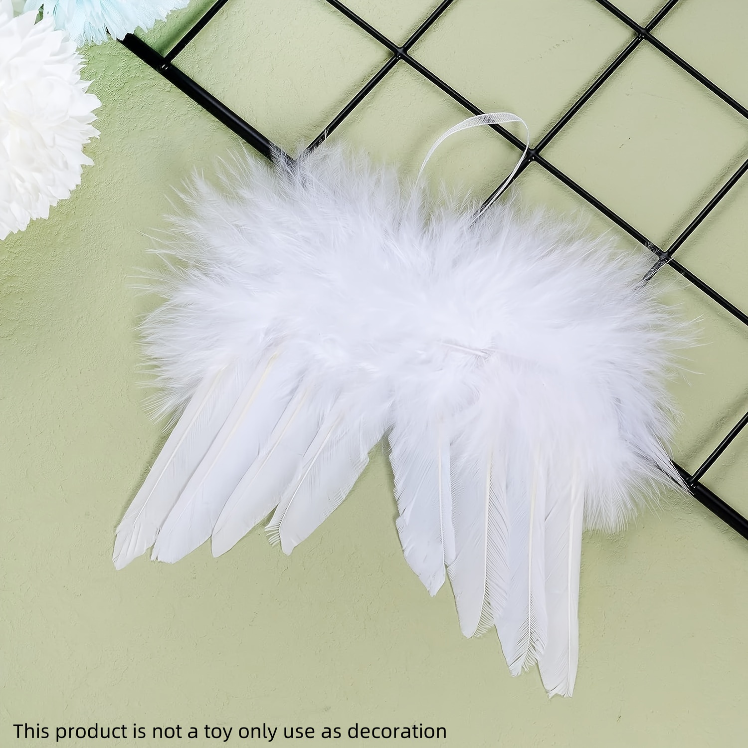 Крылья ангелов из перьев серые маленькие для кукол, арт. 480543, Tilda, 3,5х6 см, 4 шт.
