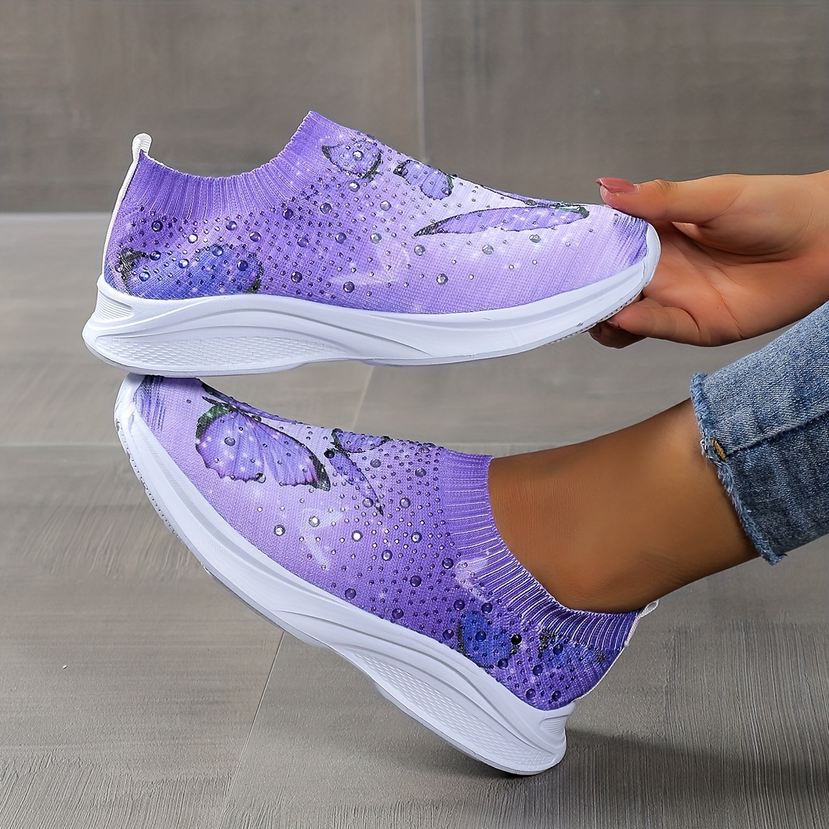 Slip on hot sale feminino estampado