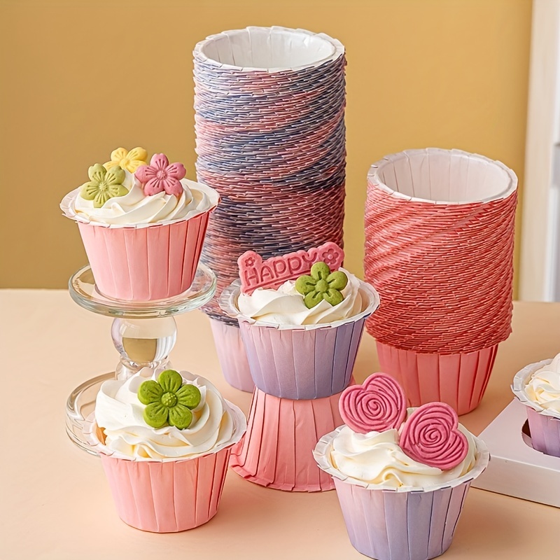 50 Uds. De vasos de papel para cupcakes molde para hornear - Temu