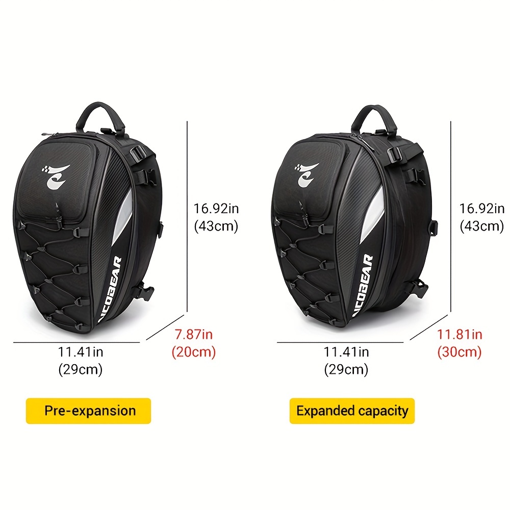 Motocentric Waterproof Motorcycle Tail Bag Multifunction Motorcycle Rear  Seat Bag High Capacity Motorcycle Bag Rider Backpack